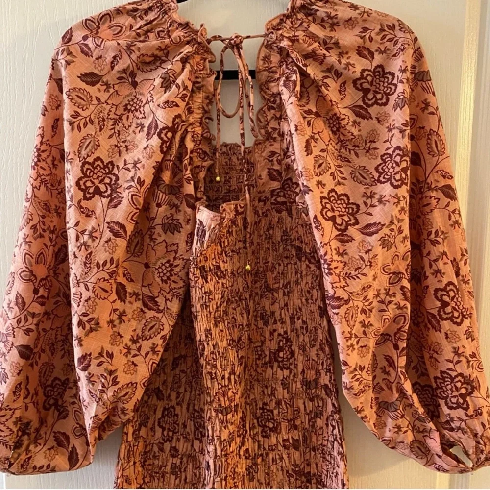 free people smock it to me mini dress Free People Smock It To Me Mini Dress Women's Size Medium Purple Azalea Combo